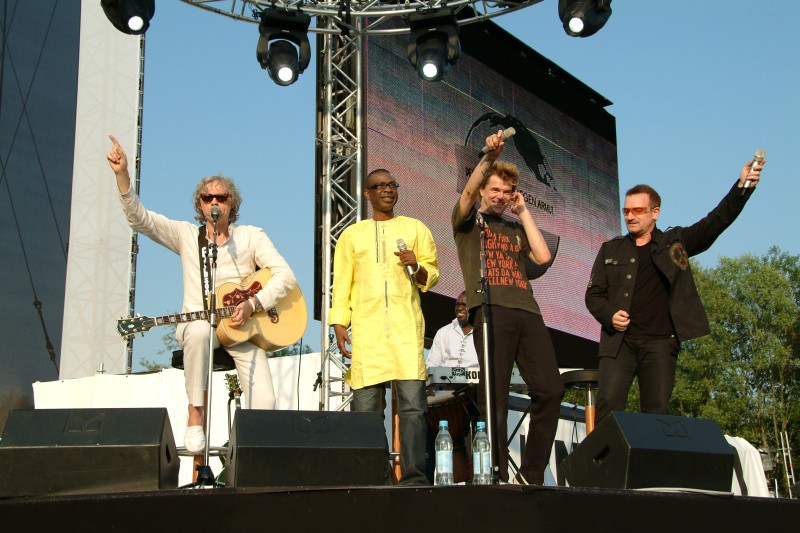 Deine Stimme Gegen Armut P8 concert Bob Geldof, Youssou N'Dour, Campino & Bono