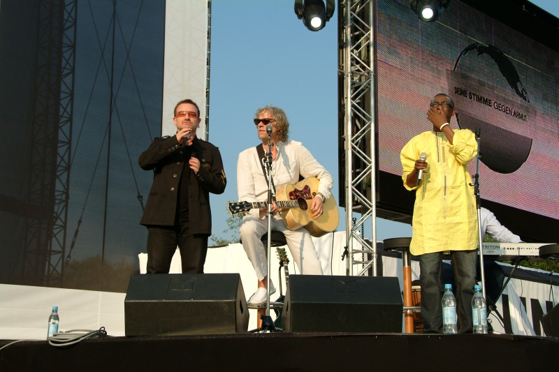 Deine Stimme Gegen Armut P8 concert Bono, Bob Geldof & Youssou N'Dour