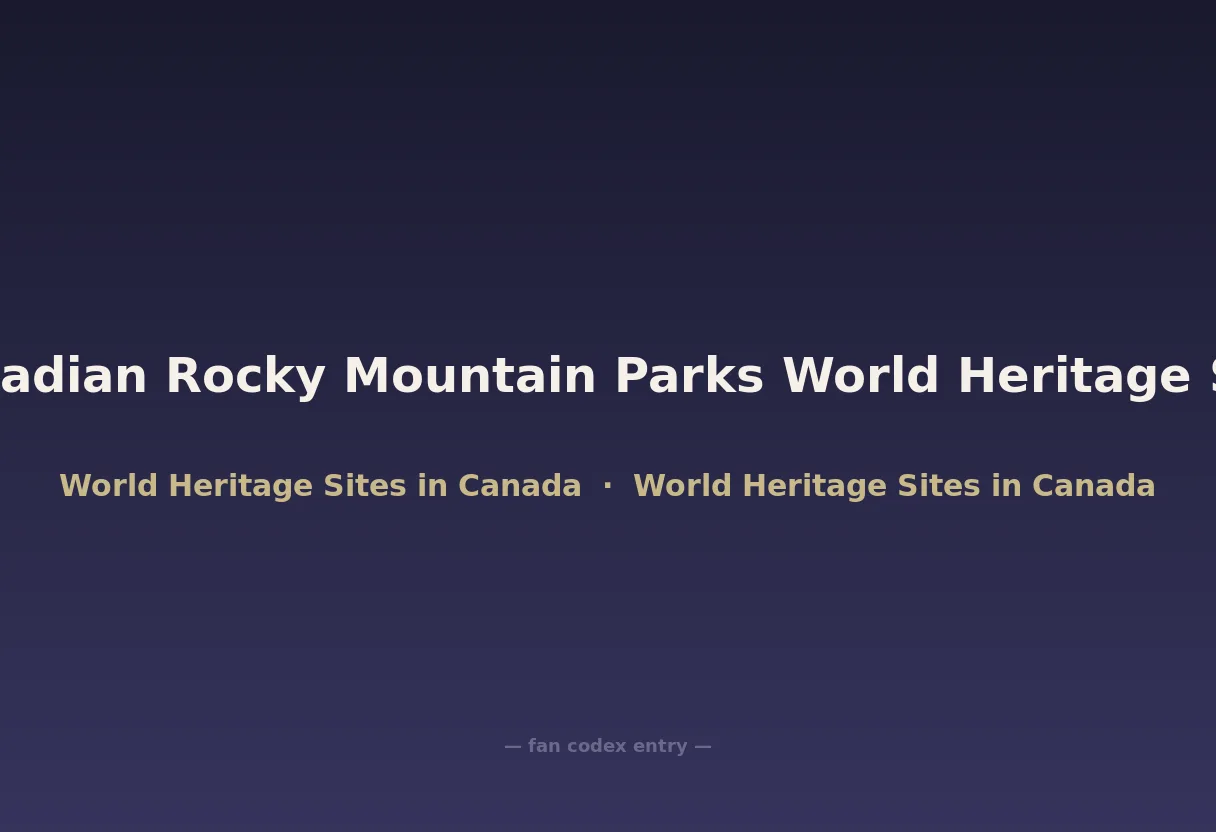 Canadian Rocky Mountain Parks World Heritage Site