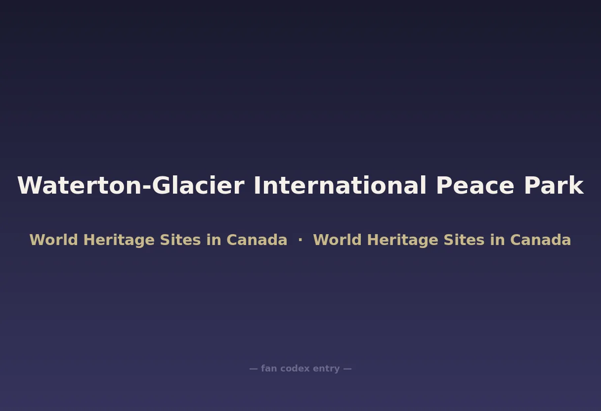 Waterton-Glacier International Peace Park
