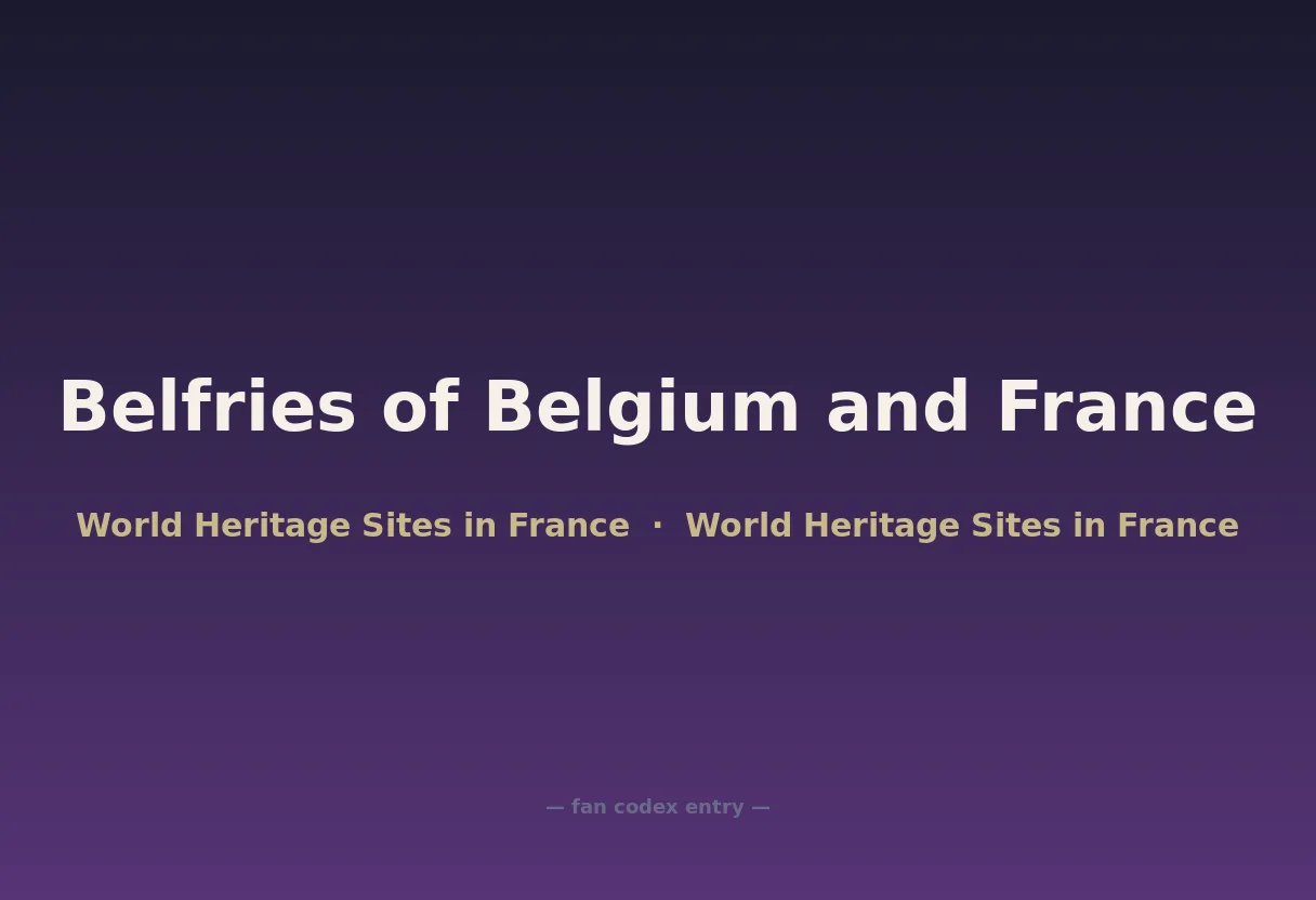 Belfries of Belgium and France