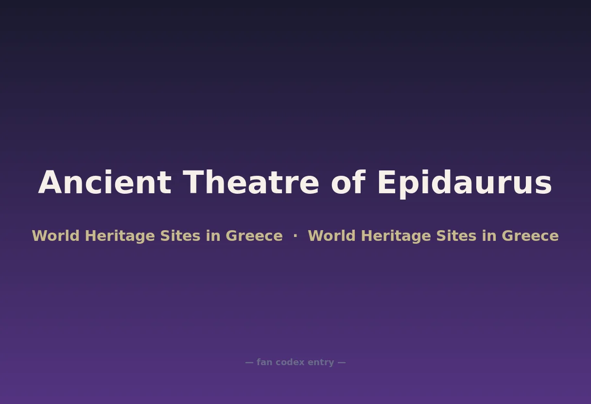 Ancient Theatre of Epidaurus