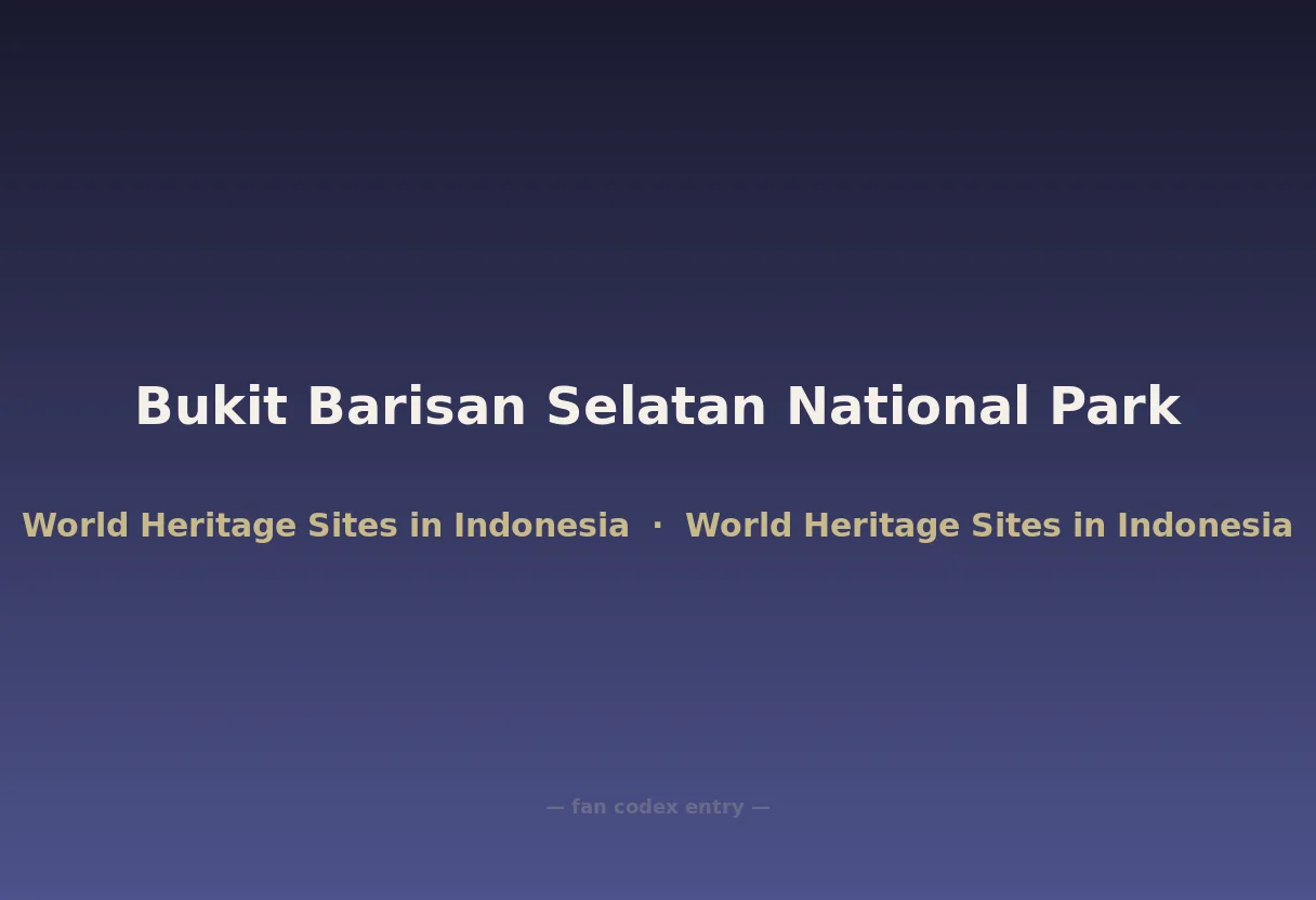 Bukit Barisan Selatan National Park