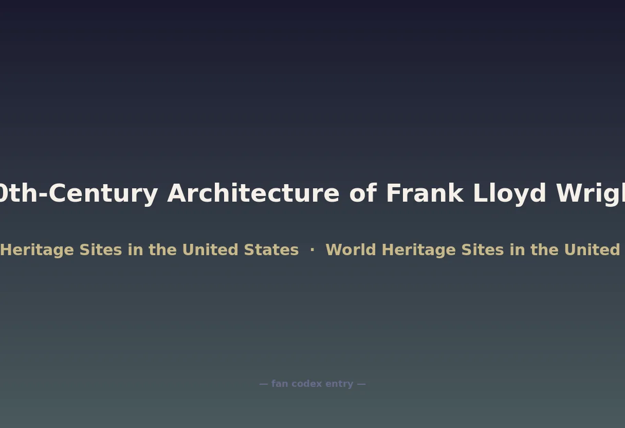 20th-Century Architecture of Frank Lloyd Wright