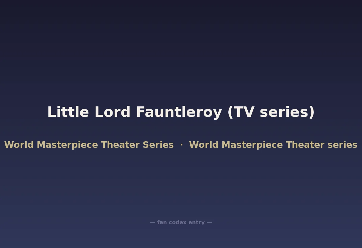 Little Lord Fauntleroy (TV series)