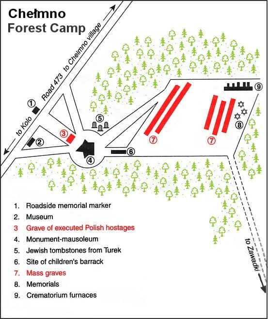 Chelmno extermination camp map