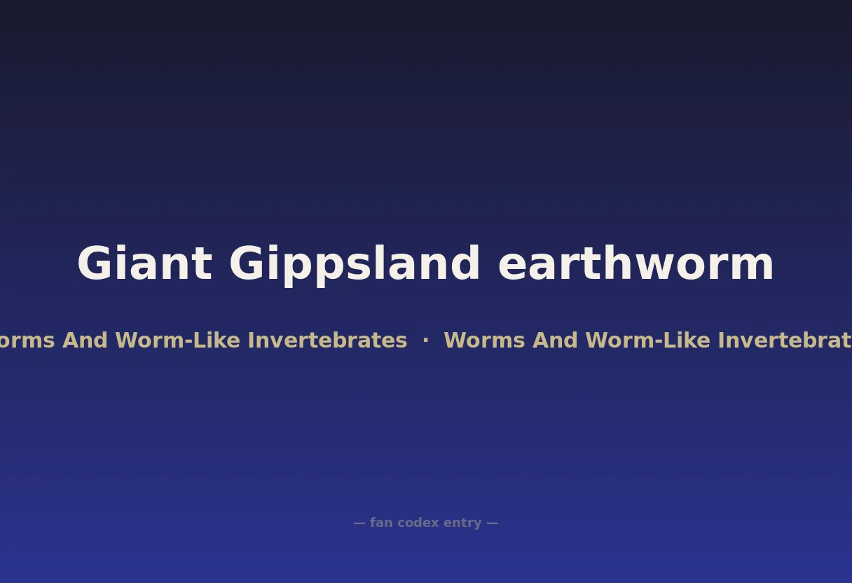 Giant Gippsland earthworm