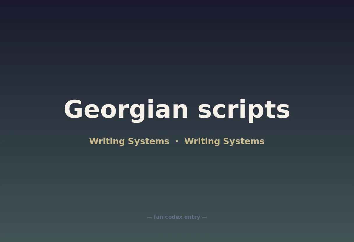 Georgian scripts