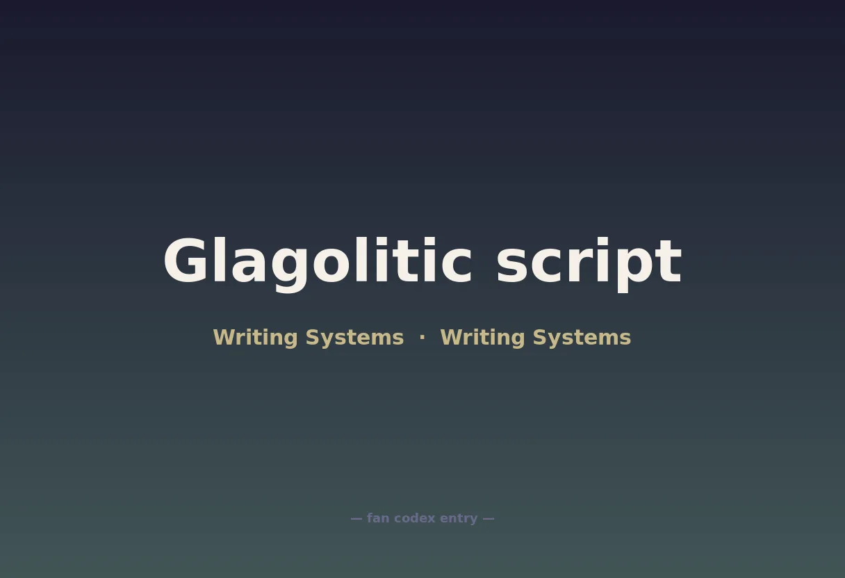 Glagolitic script