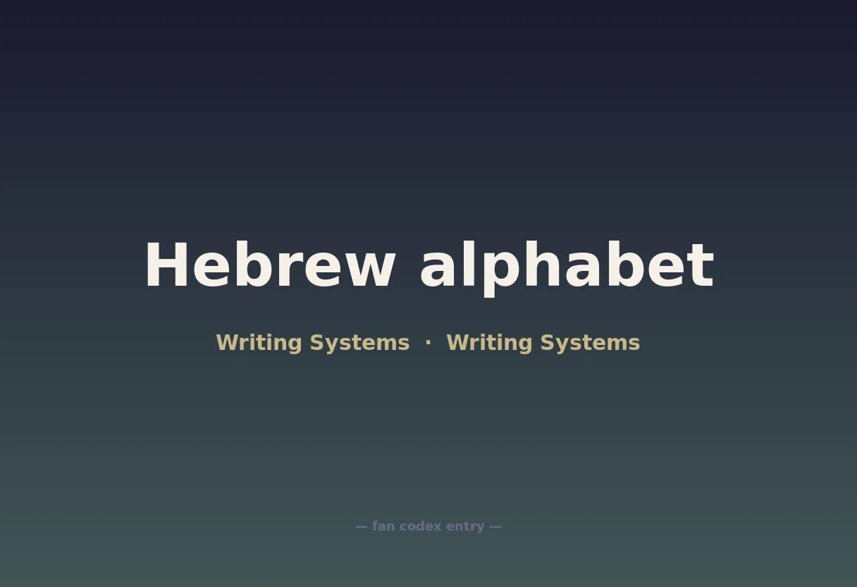 Hebrew alphabet