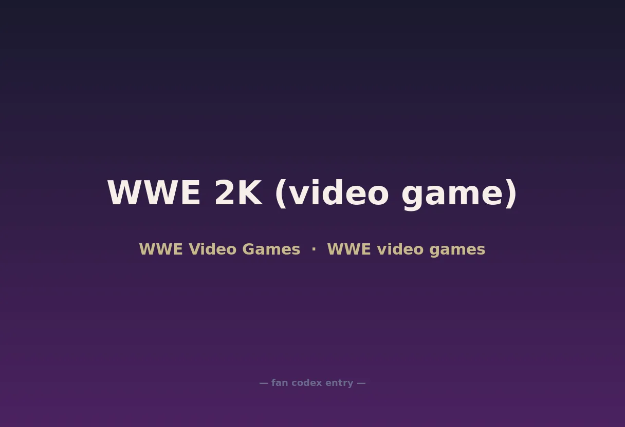 WWE 2K (video game)