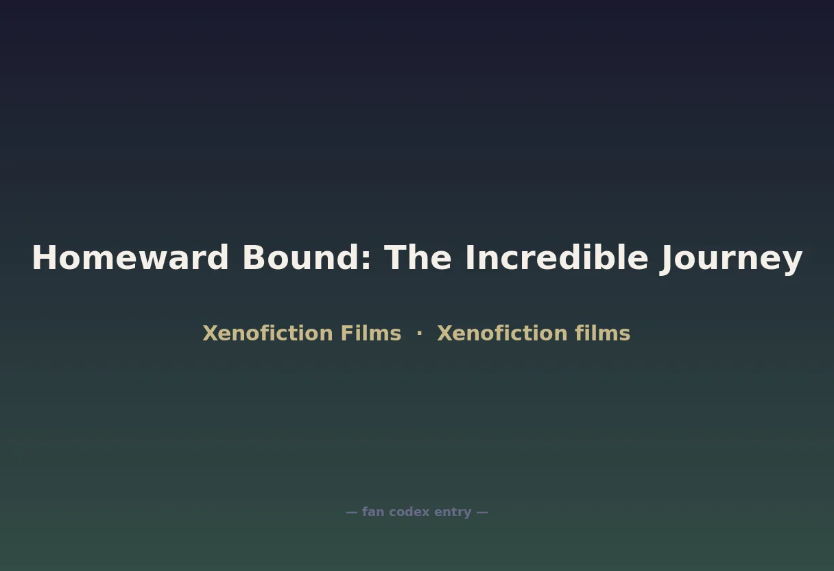 Homeward Bound: The Incredible Journey