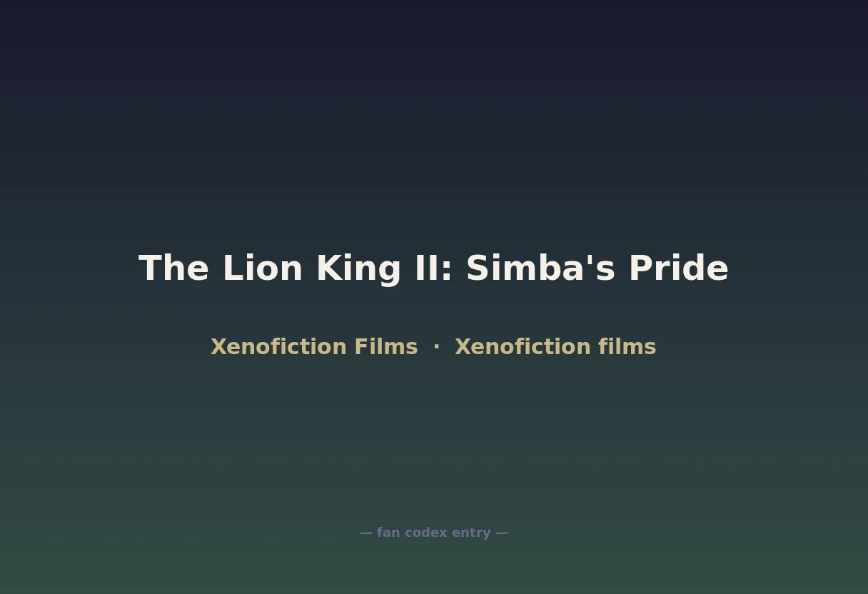 The Lion King II: Simba's Pride