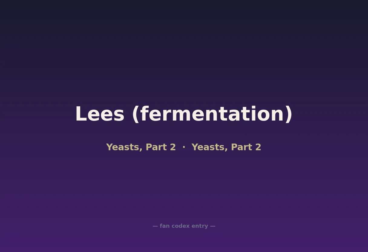 Lees (fermentation)