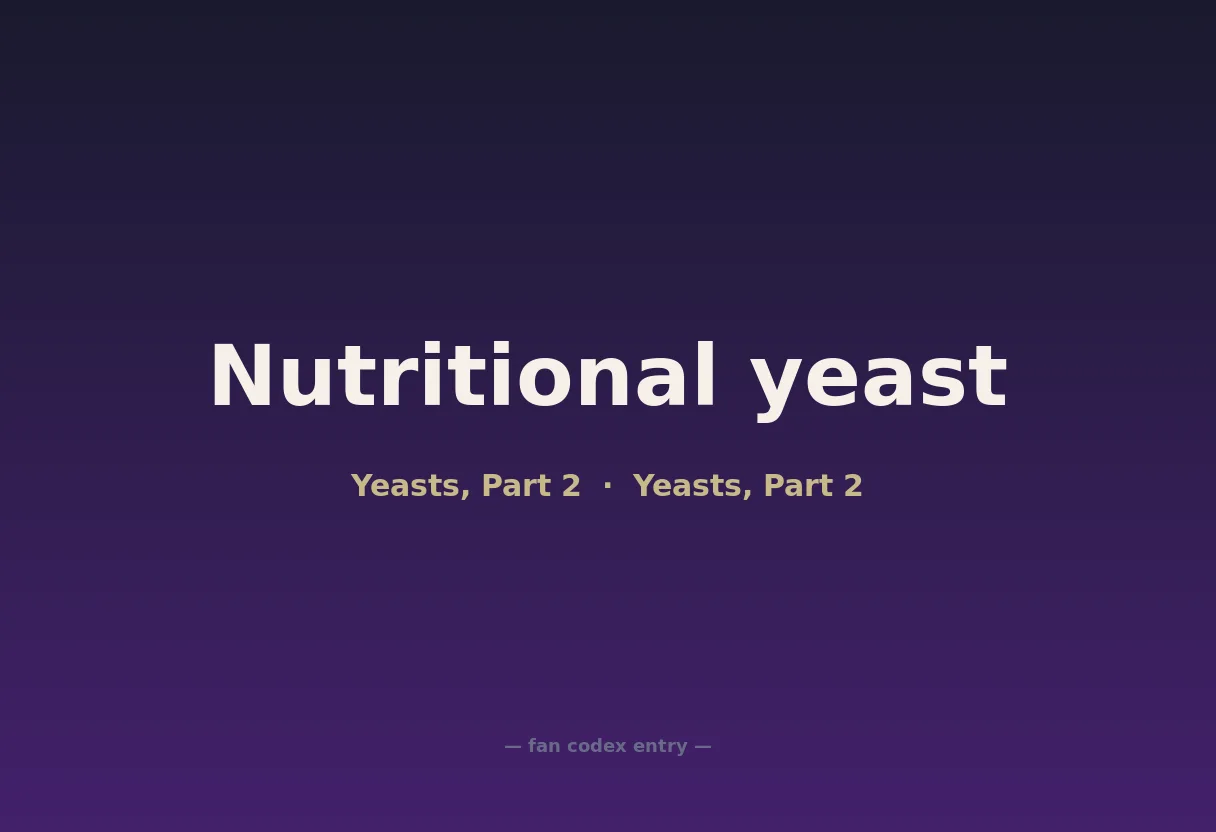 Nutritional yeast