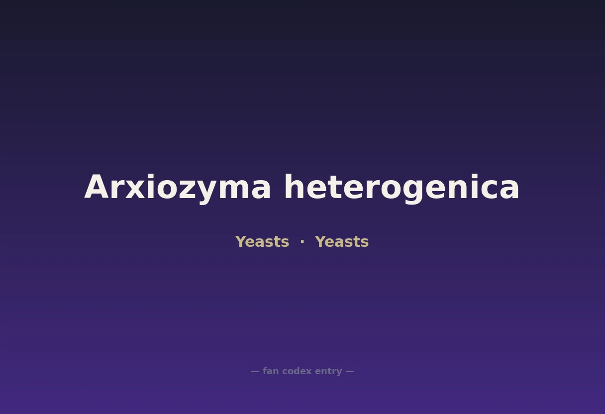Arxiozyma heterogenica
