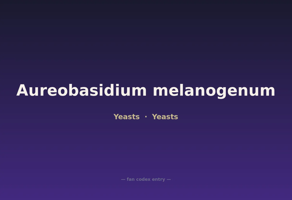 Aureobasidium melanogenum