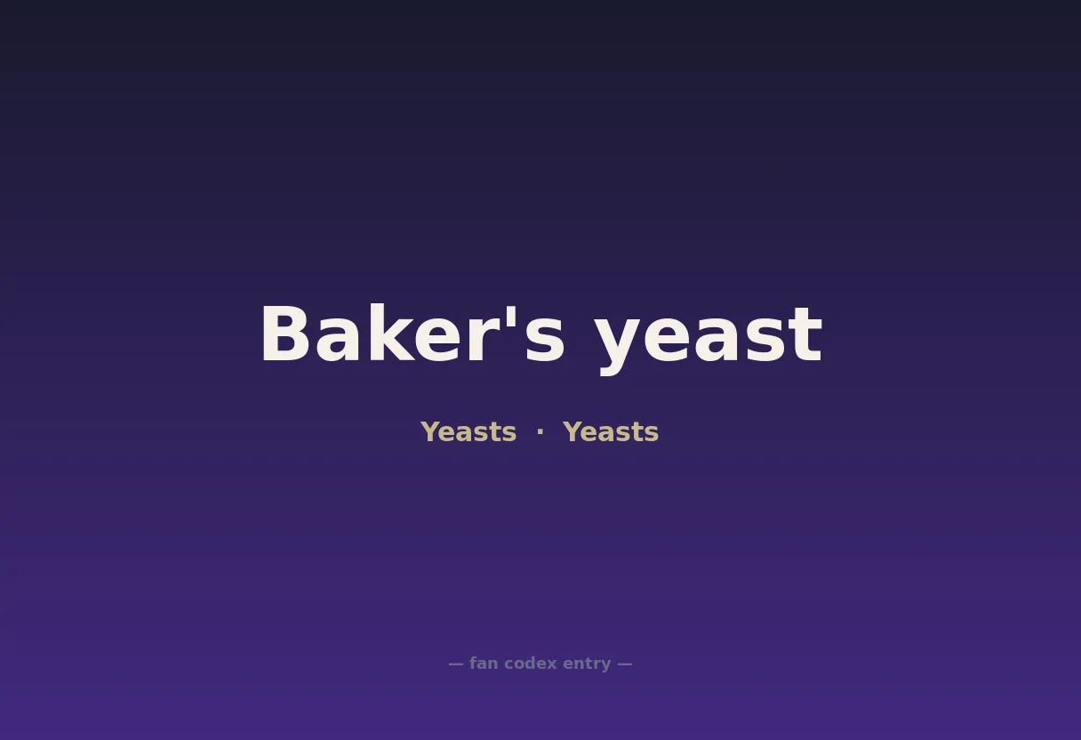 Baker's yeast