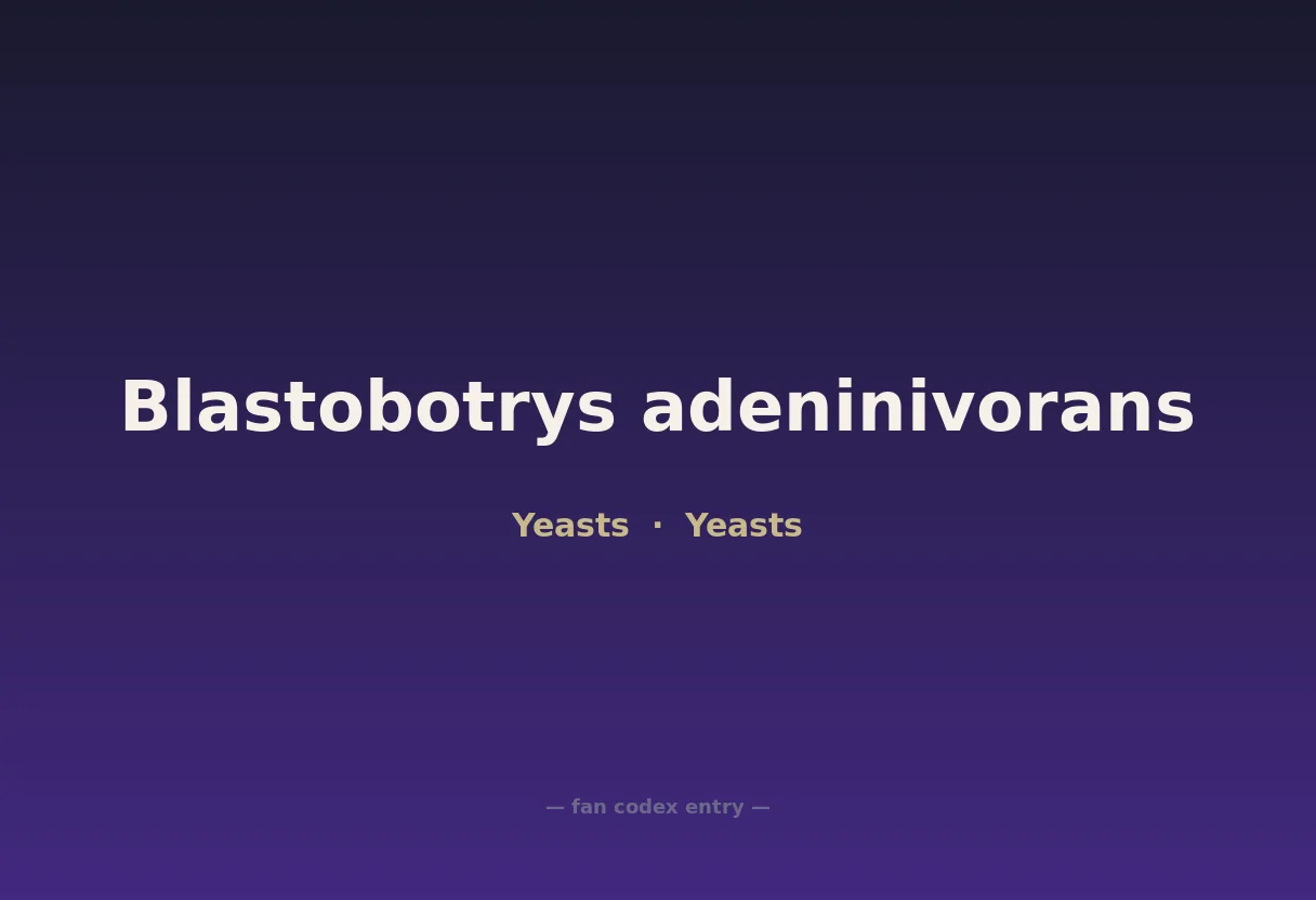 Blastobotrys adeninivorans