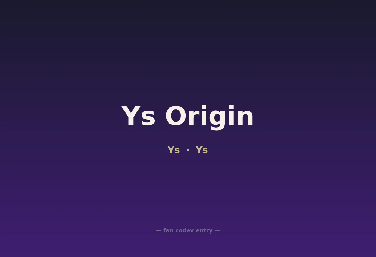 Ys Origin